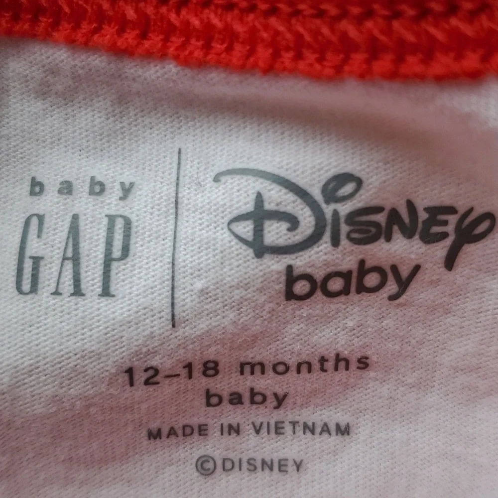 Gap Disney baby white & red onsie with Mickey Mouse size 12 -18 month